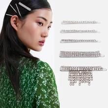 Лучшая леди Новинка ZA блестящие стеклянные заколки для волос с кристаллами для женщин Свадебные украшения для волос богемный корпус Резиновые заколки для волос