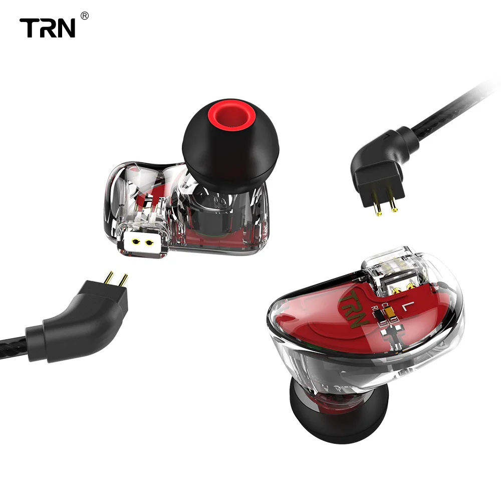 TRN V30 2BA + 1DD тройные гибридные водительские басы в наушниках HIFI Monito спортивные