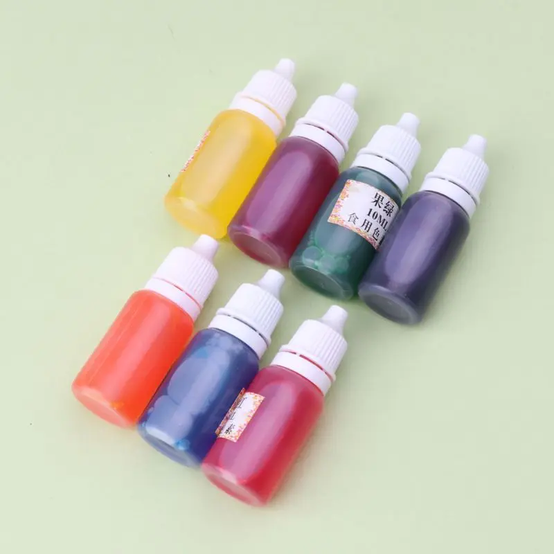 7*10ml 7 Colors Dye Colorant Set Slime Jewelry Making Skin Safe Liquid Resin Pigments Slime Jewelry DYE Pigment