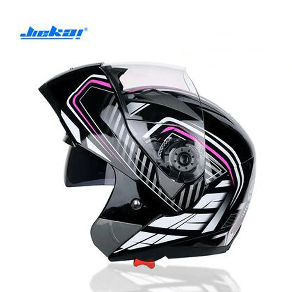 

2018 Autumn Winter New JIEKAI Double Lens Full Cover Open Face Motorcycle Helmet Flip Up Motorbike Helmets for Men and Women