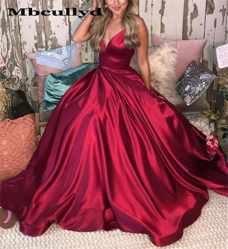 

Mbcullyd Red Prom Dresses For Women 2023 Long Elegant A Line Formal Evening Dress Party Gown Cheap Vestidos de fiesta de noche