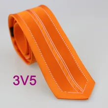 Yibei Coachella Галстуки узкие оранжевый галстук SLIM границы с серебряной в Вертикальную Полоску Галстуки узкий микрофибры 6 см Corbata Для мужчин