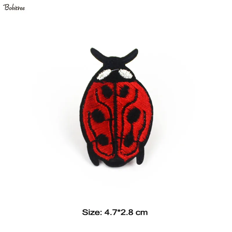 Insect Embroidery Bee Beetle Iron on Patches For Clothing Sewing Badges Appliques Stickers for Jacket Bags Accessories - Color: 1 pcs