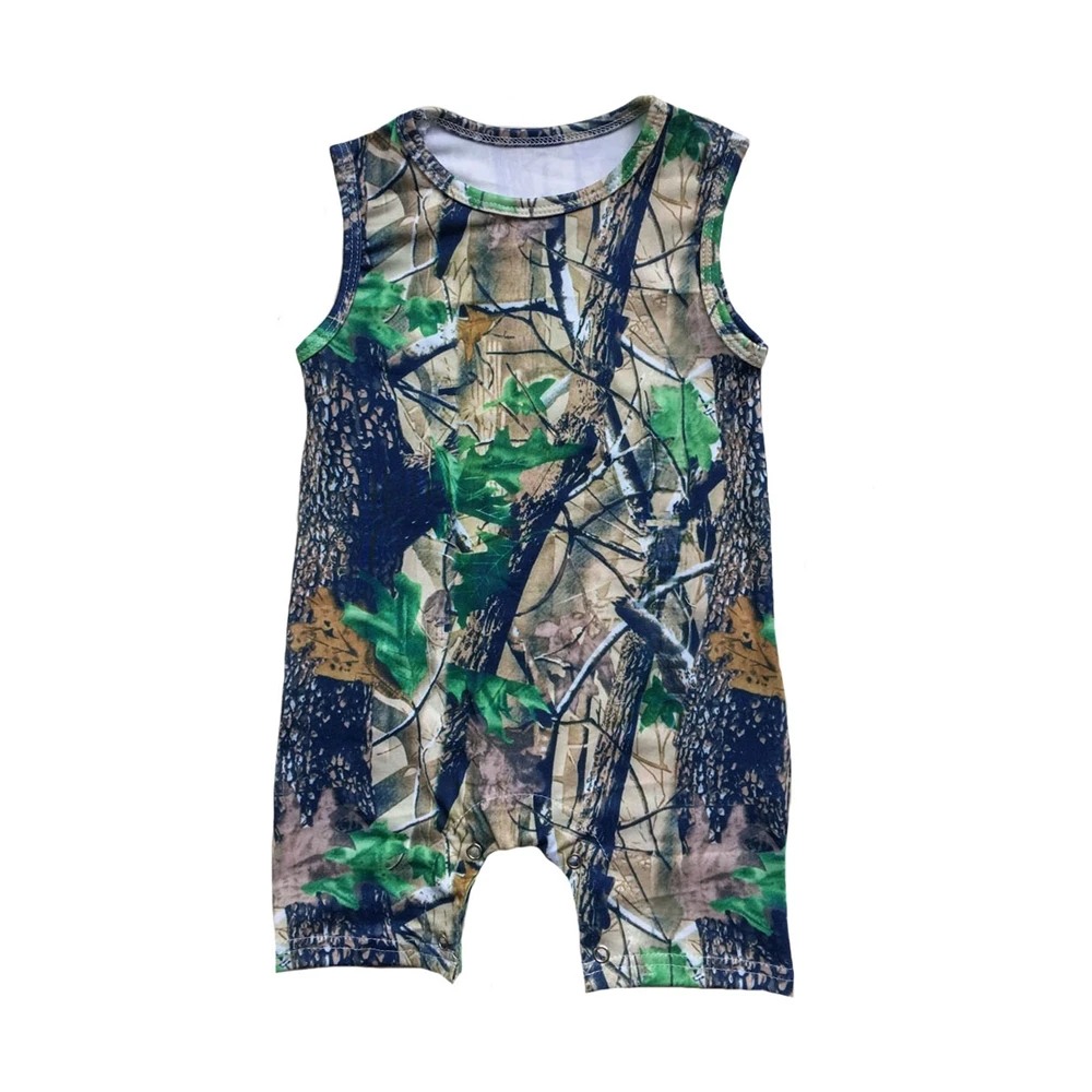 

Camo Sleeveless Flutter Romper Shirts Baby Sleeper Clothes Manyn Design
