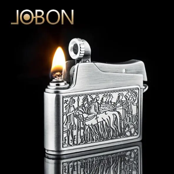 

Jobon retro, old kerosene lighter, windbreak, creative personality, ultra-thin metal lighters, men's high-end gifts.