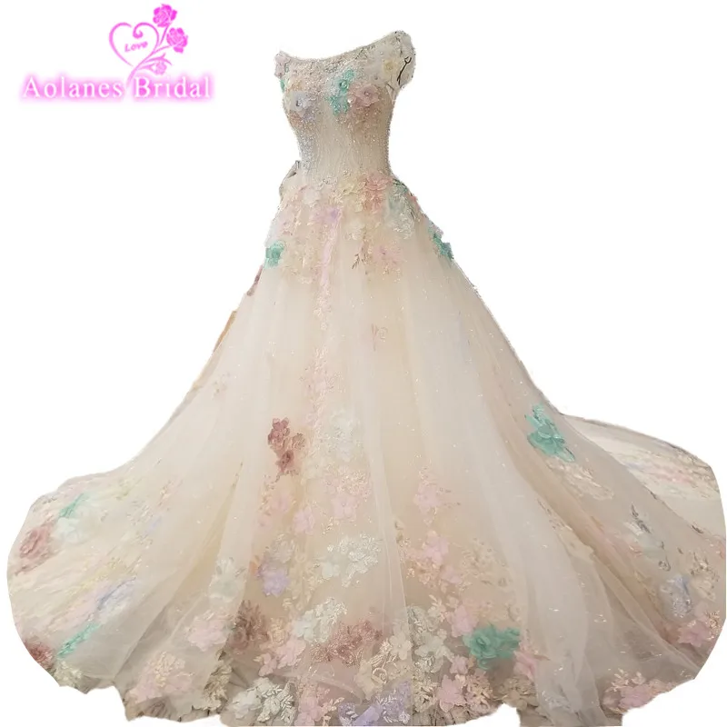 

2018 Ivory Tulle Wedding Dress Sleeveless Scoop Floor-length Ball Gown Cap Sleeve Vestidos De Noiva Jurken Long Bride Dressses