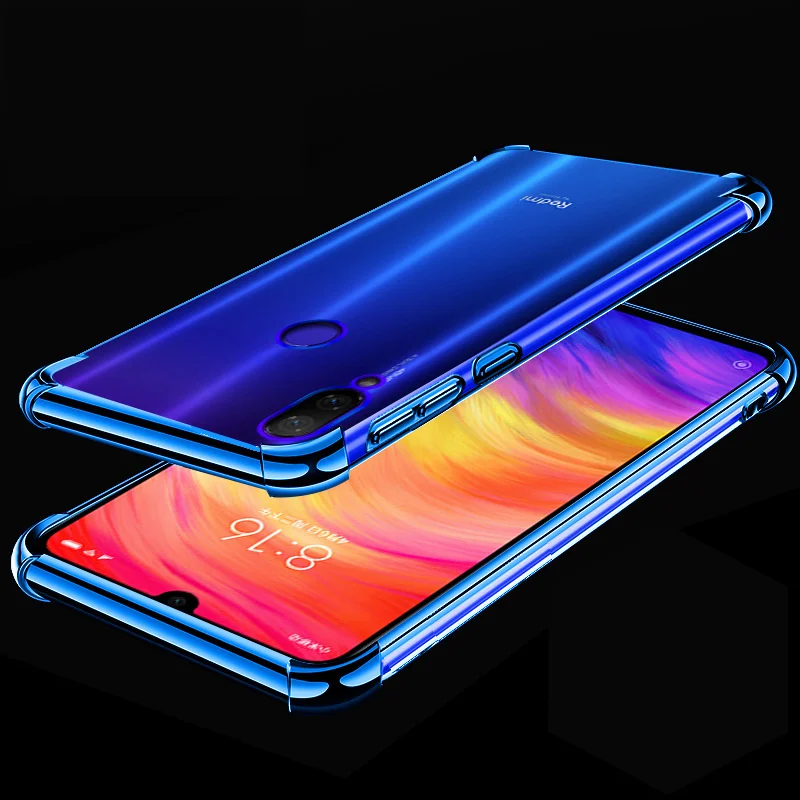 Для Xiaomi Redmi Note 8 Pro 7 чехол 3D Laser Elec plating Airbag Чехол для Note7 противоударный прозрачный