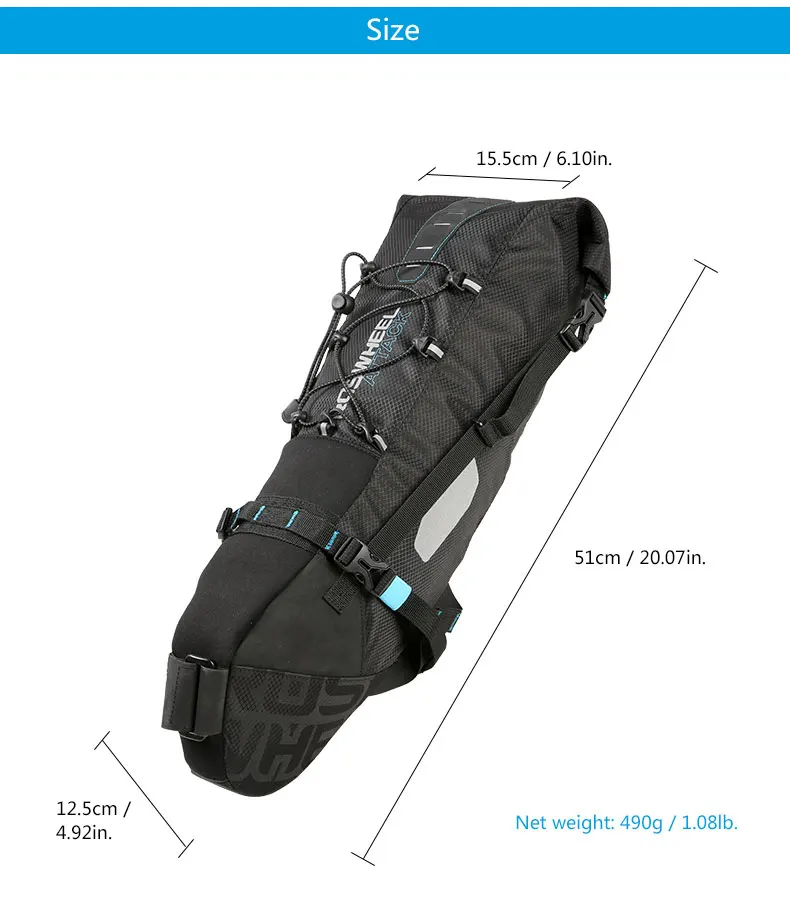 Perfect ROSWHEEL Attack #131372 Bicycle Seatpost Bag Bicycle Saddle Seat Storage Pannier Cycling MTB Road Bike Rear Pack Water tight 1