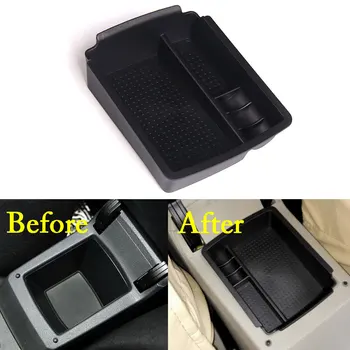 

BBQ@FUKA Black Car Styling Central Armrest Container Holder Tray Storage Box Car Organizer For VW Golf 7 MK7 2014-2016