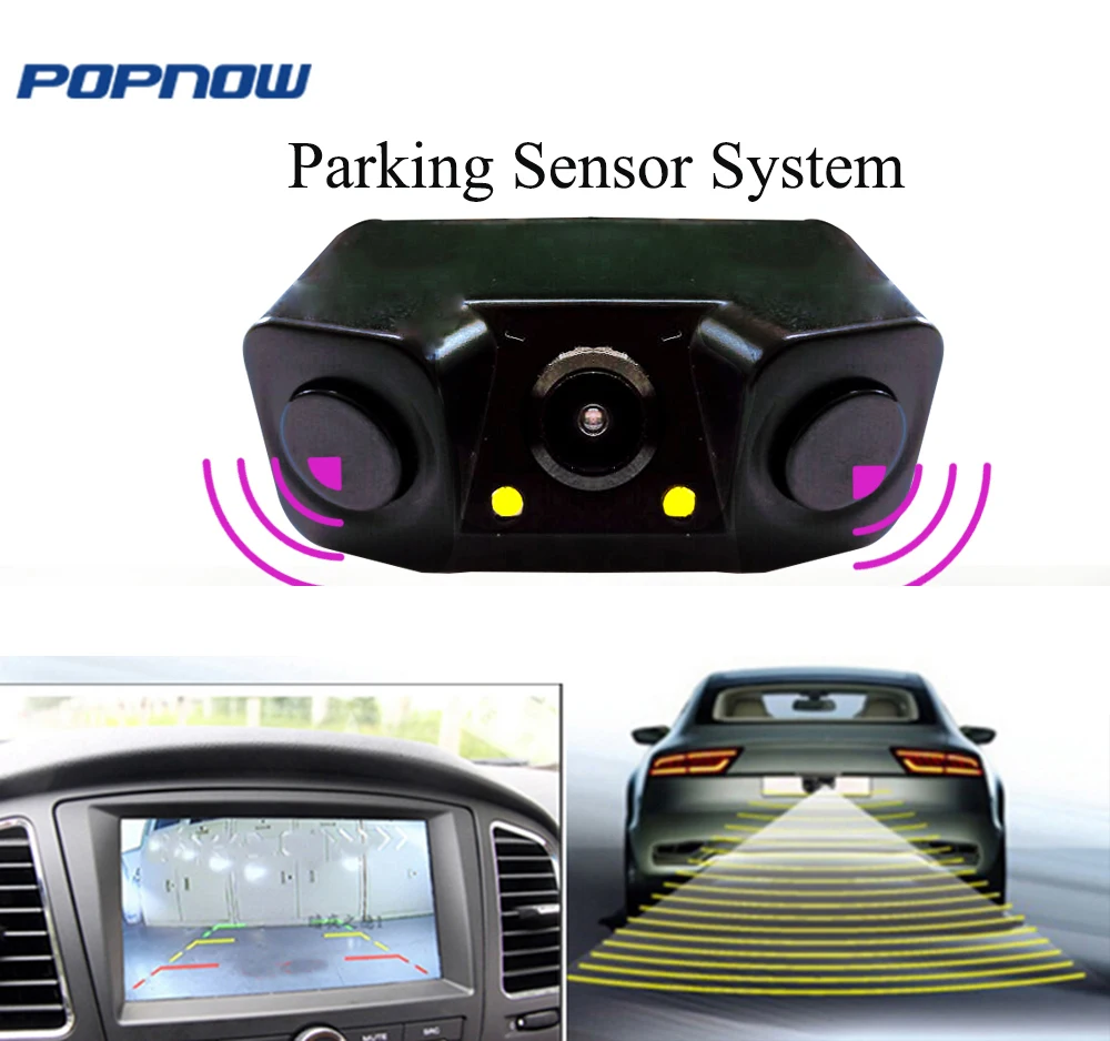 Car Auto Parktronic LED Parking Sensor With Sensors Reverse Backup Car Parking Radar Monitor