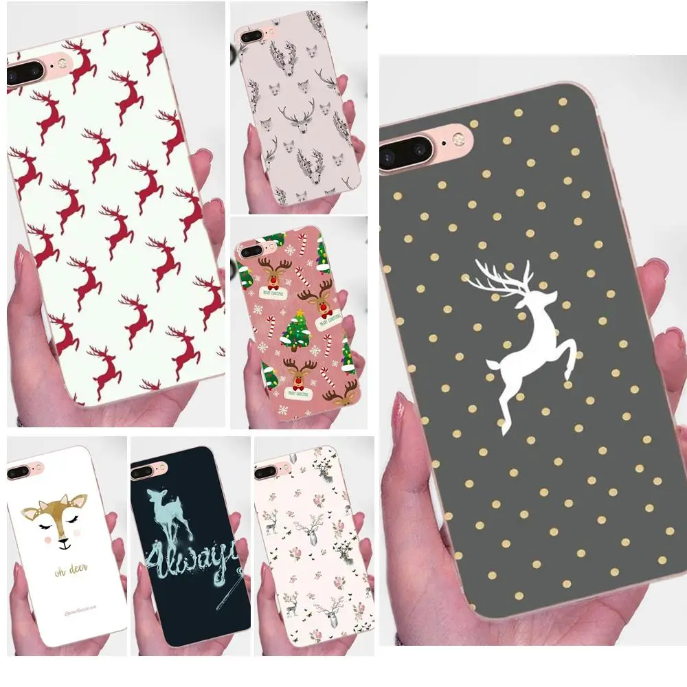

Beautiful Animal Christmas Deer Hearry Potter Deer For Galaxy J1 J2 J3 J330 J4 J5 J6 J7 J730 J8 2015 2016 2017 2018 mini Pro