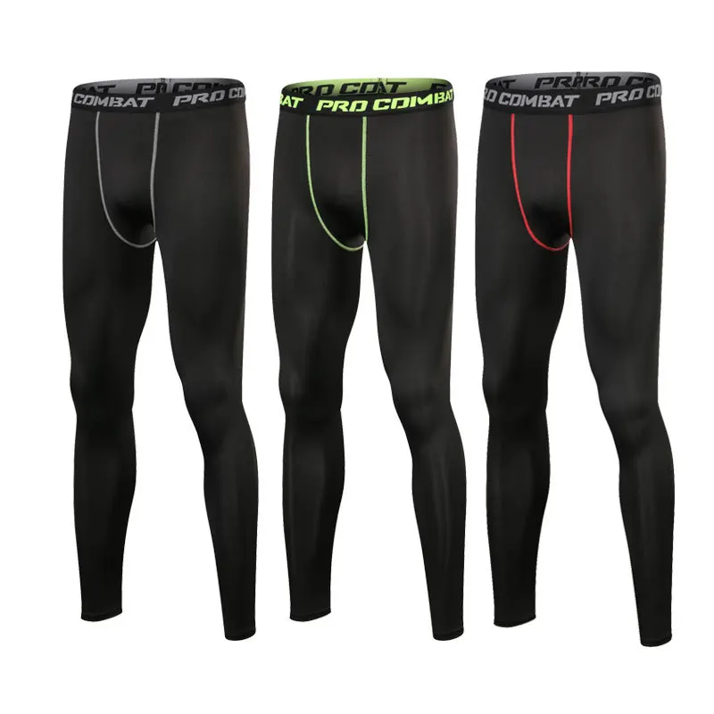 

Men Compression Running Tights Pant Fast Drying Gym Slim Fitness Crossfit Long Trouser High Elastic Jogger Spring Male Pant