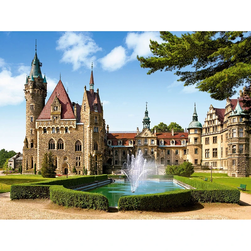 

Full drill 5D DIY diamond embroidery Fountain castle square diamond painting Cross Stitch Rhinestone mosaic home decoration gift