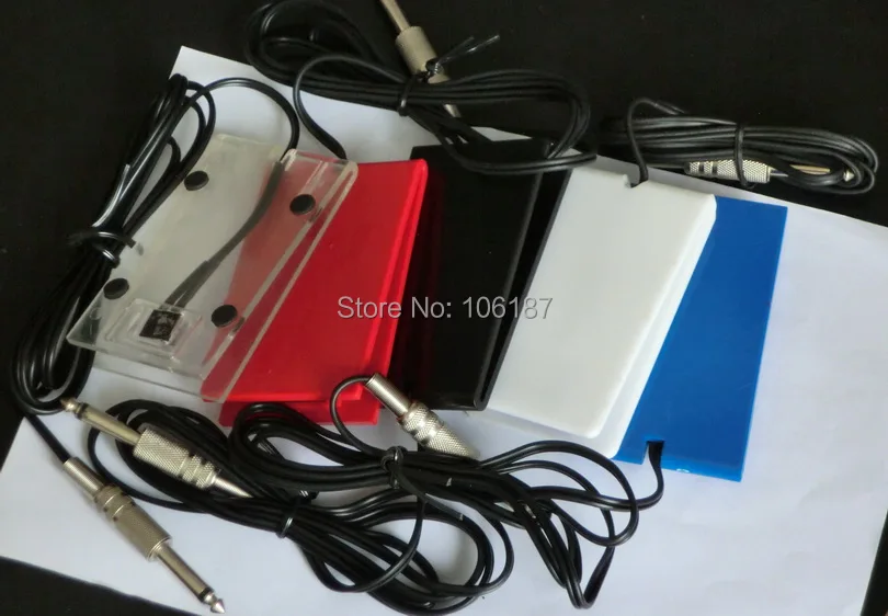 

20Pcs Large Wholesale DHL Acrylic tattoo foot pedal controler - Tattoo Foot Pedal Switch Footswitch Mixed Color