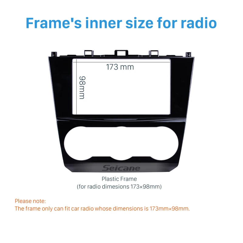 Seicane 173*98 мм установка 2DIN автомобиля Радио Рамка панель для Subaru Impreza Forester XV Levorg Crosstrek Dash ободок отделка комплект