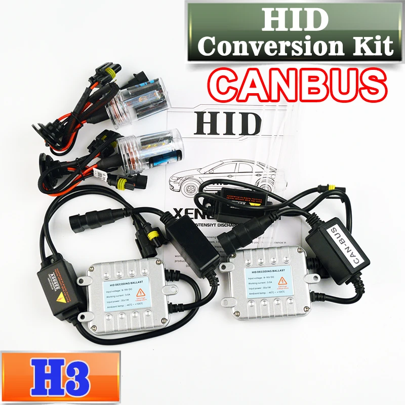CANBUS HID Conversion Kit H3 12V 35W XENON Car Lamp Slim AC Ballast Auto Headlight 4300K 6000K 8000K 10000K 30000K FREE SHIPPING |