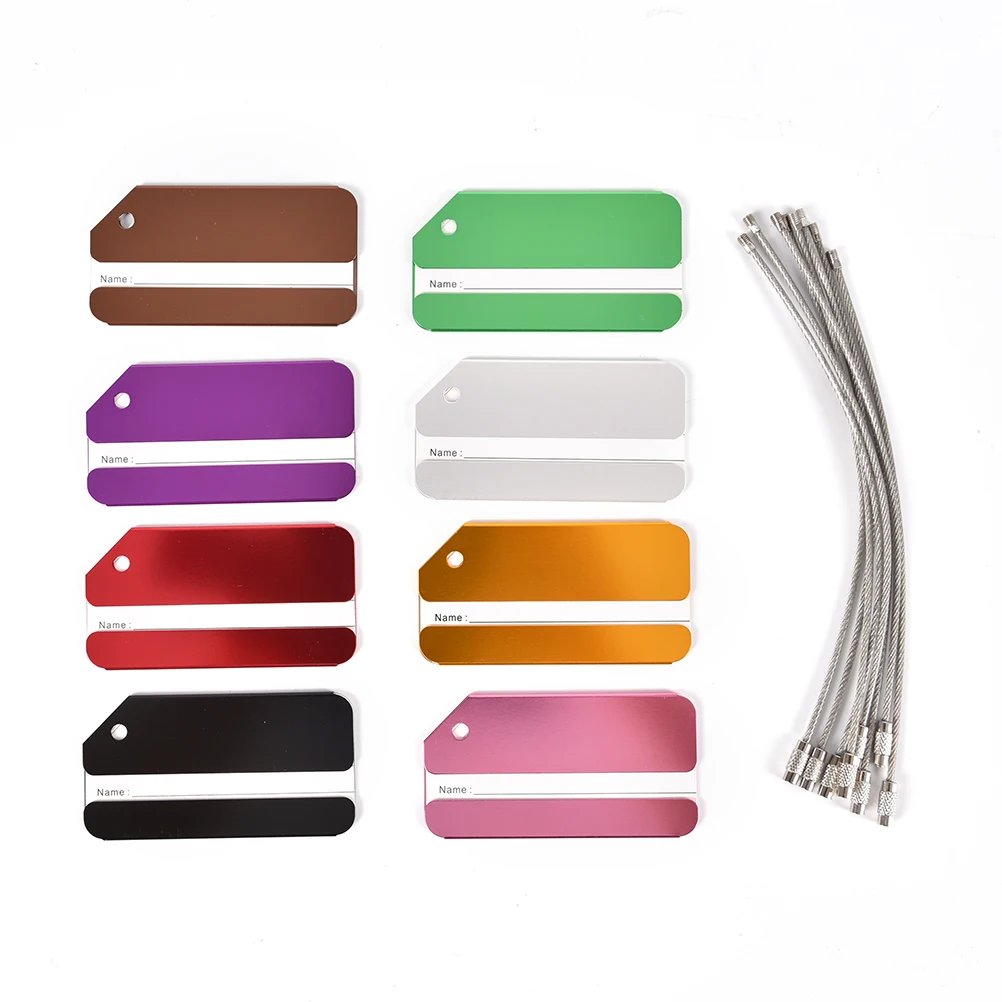 1PCS Travel Accessories Aluminium Name Address ID Label Metal Travel Luggage Tag Baggage Suitcase Bag