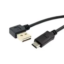 Реверсивный USB-C USB 2,0 90D левый и правый угловой кабель для передачи данных для ноутбука