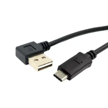 

10pcs/lot CY Reversible USB-C to USB 2.0 90D Left & Right Angled Data Cable for Laptop Phone