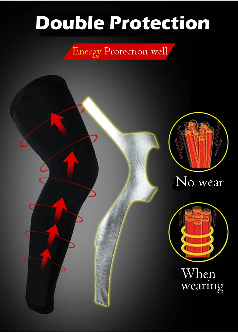 1 шт., эластичные баскетбольные гетры, компрессионные гетры до середины голени, наколенники, поддержка, велосипедные гетры для бега