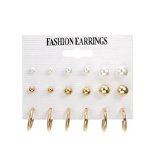 Горячая Распродажа золотые серебряные круглые жемчужные серьги-гвоздики Набор корейский модный простой стильные серьги для женщин oorbellen Brinco Bijoux