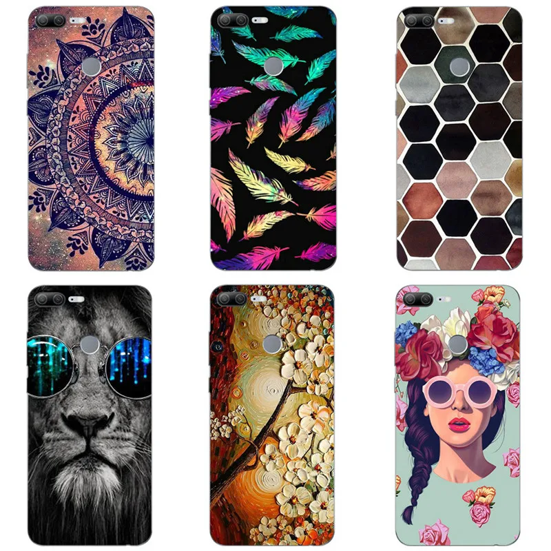

Cartoon Case For Huawei Honor 9 Lite, Mobile Phone Shell, TPU Material Painted Beautiful Cartoon Color Painting Case.8 Colors!