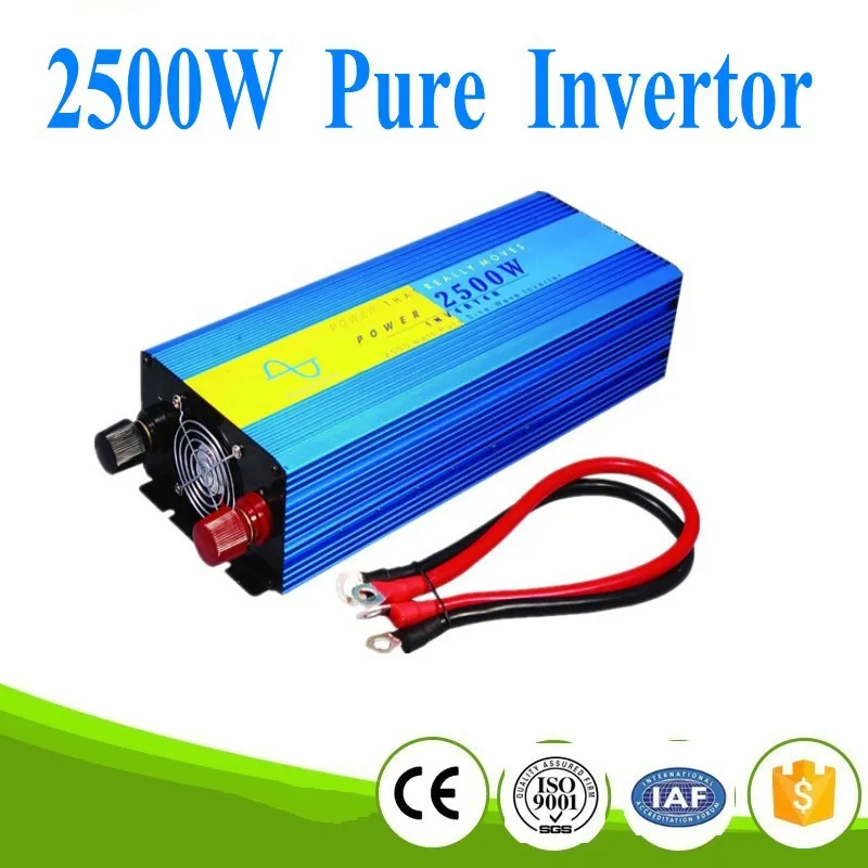 

2500W 12V/24VDC 100/110/120VAC or 220/230/240VAC Pure Sine Wave PV Inverter Off Grid Solar Wind Power Inverter PV Inverter