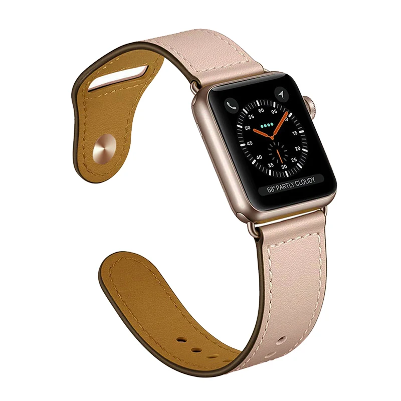 

Genuine leather loop strap for apple watch band 4 44mm 40mm 42mm 38mm bracelet watchband for iwatch correa 4/3/2/1 accessories
