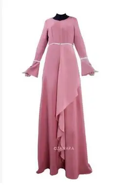 1 шт./партия,, Турецкая одежда для женщин мусульманских стран, одежда, женское платье с длинными рукавами, abaya Lotus, свободное платье, 4 цвета, 2 размера - Цвет: 1