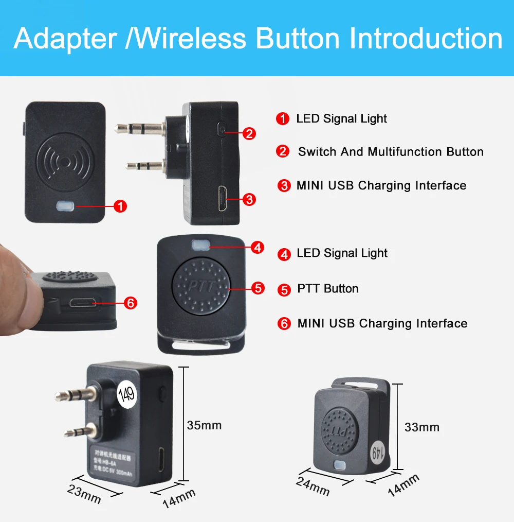 Портативная рация беспроводной динамик для Baofeng UV-5R UV-82 bluetooth-гарнитура для kenwood PTT bluetooth-микрофон адаптер для наушников