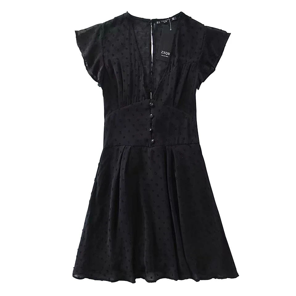 

Women Summer Chiffon Fashion Playsuits Rompers Buttons black bodysuit Female sexy V-Neck Playsuits Overalls For Woman Clothes