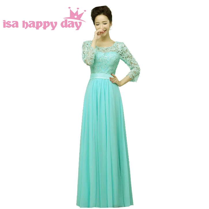 modest light blue bridesmaid dresses
