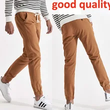 Хлопок брюки мужские цвета хаки размера плюс брюки Слаксы свободные удобные тренировочные штаны цвета хаки мужские
