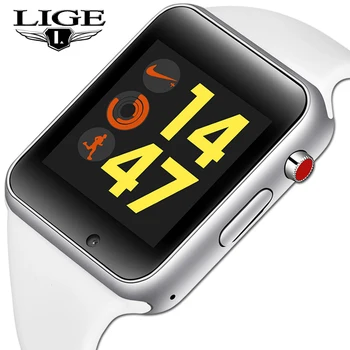 

LIGE Men Sport Smart Watch Sedentary Sleep Monitoring Support SIM Card Android Mobile Phone Bluetooth Music Player smartwatch