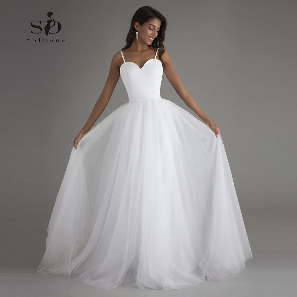 Wedding Dress Beach White/Lvory Cheap Dresses Plus size Sweetheart A line Hot Sale Bridal Gown ...