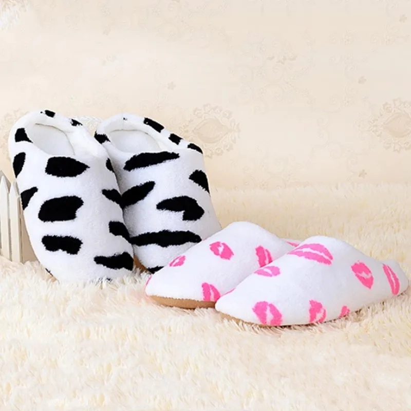 

Women Winter Warm Soft Plush Cotton Cute Slippers Shoes Non-Slip Floor Indoor House Home Furry Slippers Women Shoes For Bedroom