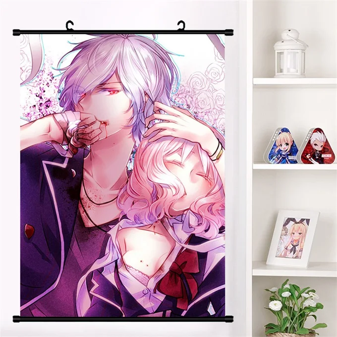 Аниме DIABOLIK LOVERS Komori Yui Sakamaki Shu sakamaki reiji Настенная роспись плакат Настенные подвесные плакаты коллекция домашнего декора - Цвет: V