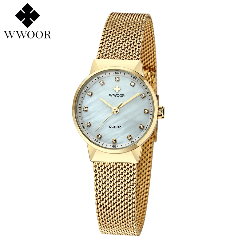 

Luxury Brand Women Wrist Watches WWOOR Waterproof Lady Watches Japan Quartz female clock montre femme woman gift for lover 8825