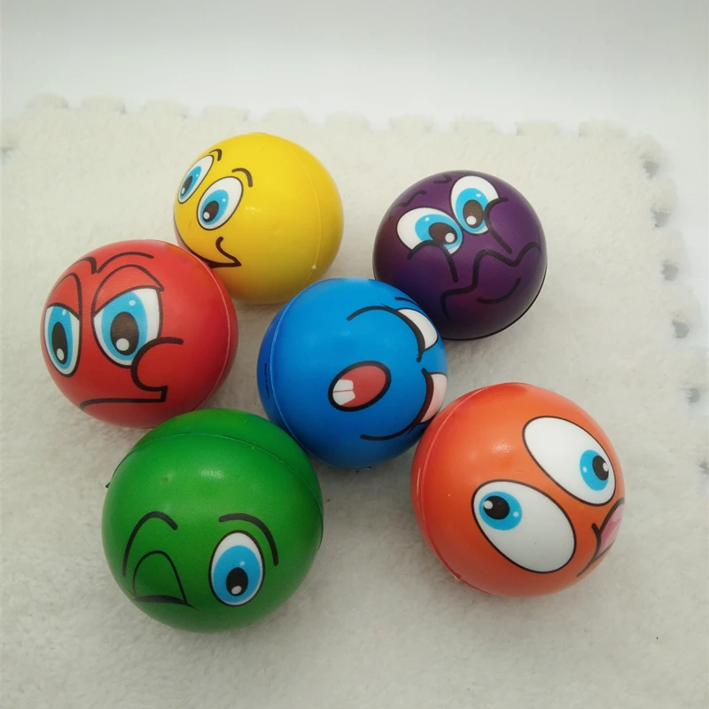 6,3 см Squeeze мячики для снятия стресса гримаса Улыбающееся смеющееся лицо мягкая пена PU Мягкие мячи игрушки для детей и взрослых