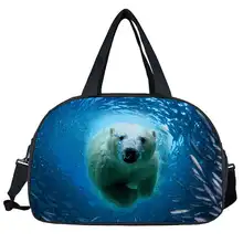 Дорожная сумка для мужчин, дорожная сумка, 3D большая дорожная сумка, сумка для животных, собак, тигра, медведя, женская сумка, сумка для отдыха, сумка-тоут, складная сумка для выходных