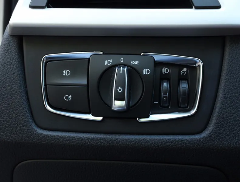 chrome headlight button cover trim for BMW X5 2014 accessories car styling  (2)