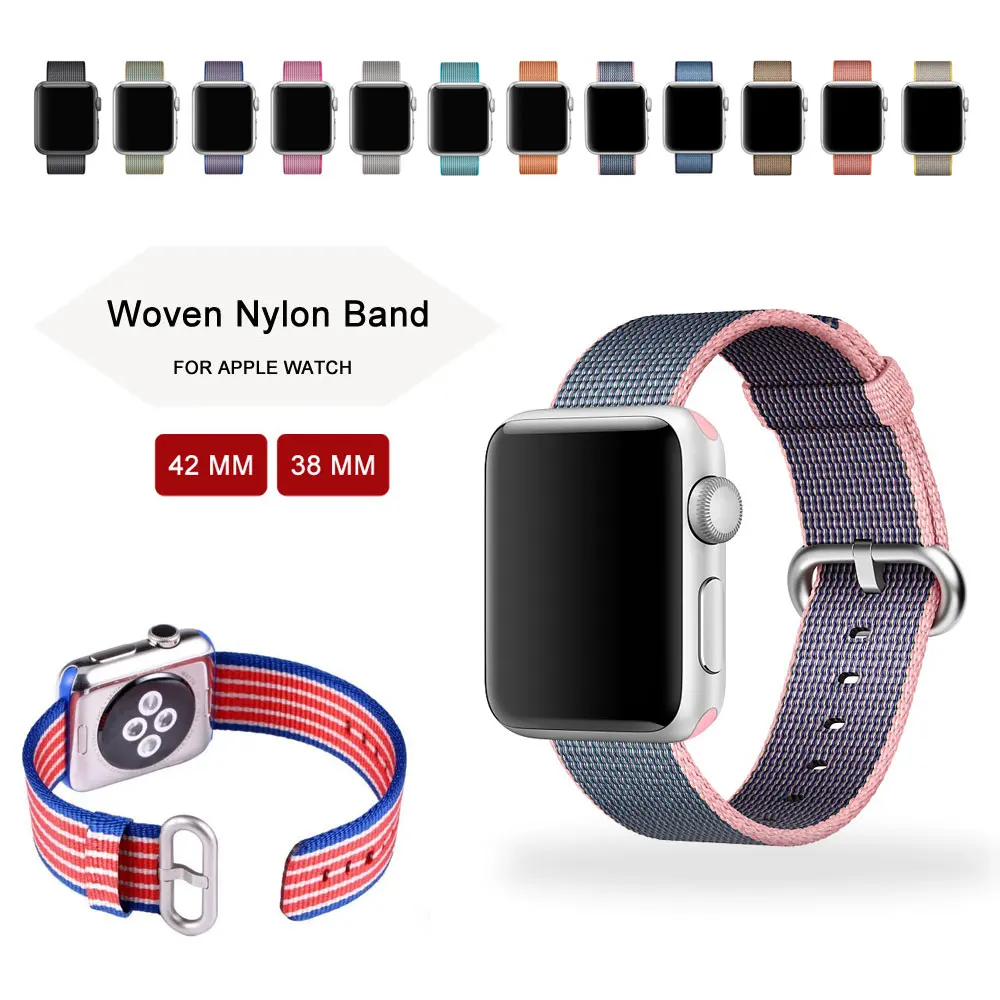 Новейший тканый нейлоновый ремешок для часов apple watch 3 наручный браслет ремень