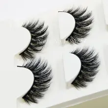 Hot 3D Mink False Eyelashes 1 Box 3 Pairs Natural Crisscross Realistic Messy Soft Fake Eyelashes Makeup Lashes