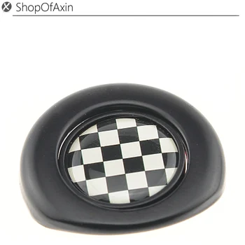 

Racing Flag Checkerboard Black Finish Engine Start Stop Button Push Cap Cover For 2nd MINI Cooper R55 R56 R57 R58 R59 R61 R60