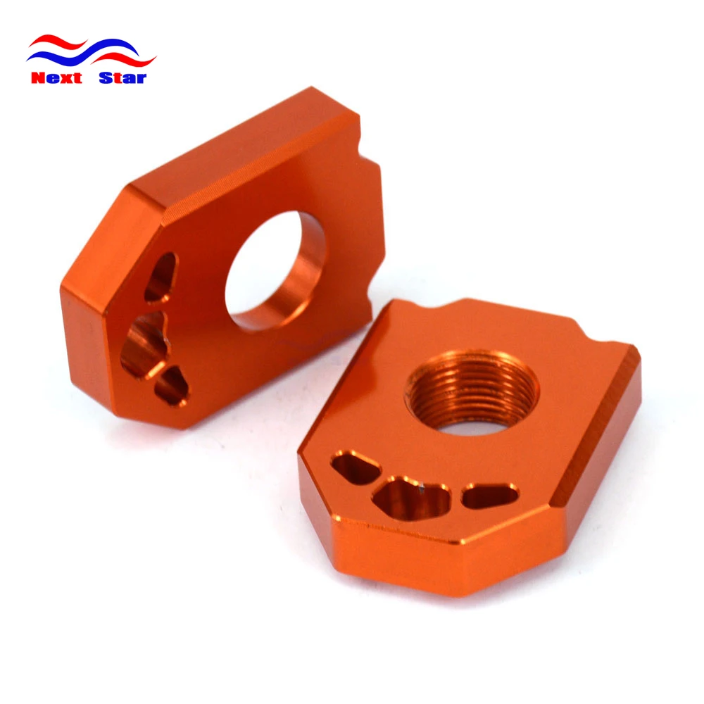 Оранжевый ЧПУ сзади сеть Adjuster мост блок для KTM SX SXF XC XCF EXCF XCW XCFW 125 150 200 250 300 350 400 450 500 525 530