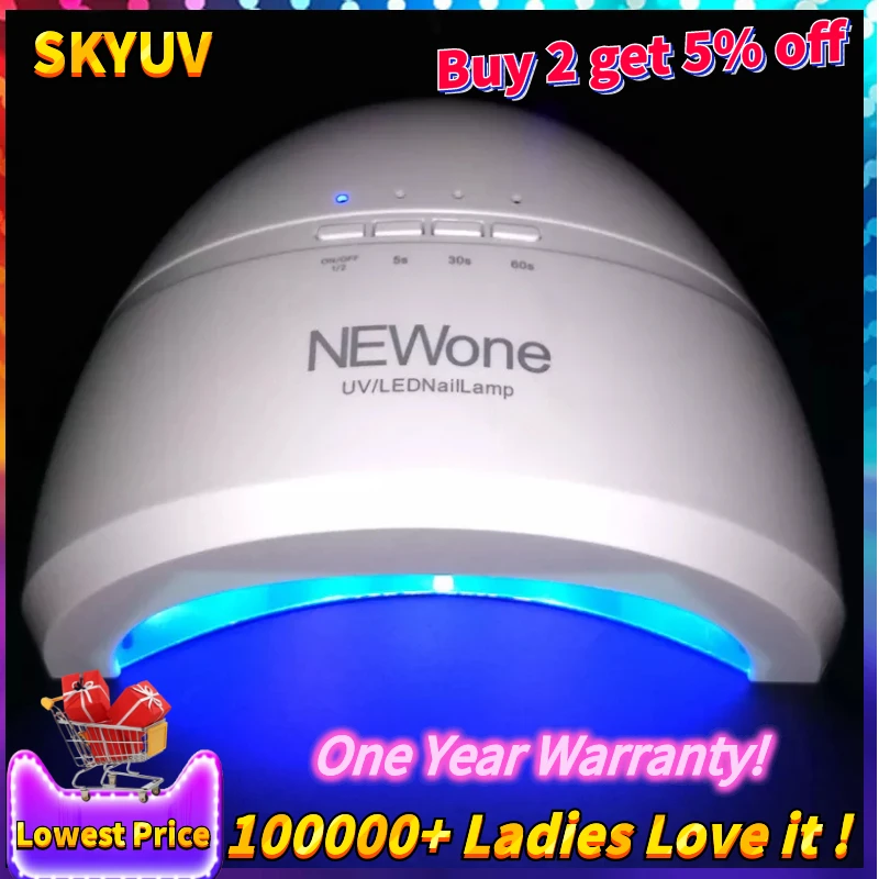 

SUNone 48W Nail Dryer LED UV Lamp Gel Nail Polish Dryer Fingernail Toenail Gel Curing Nail Art Painting Salon Tools