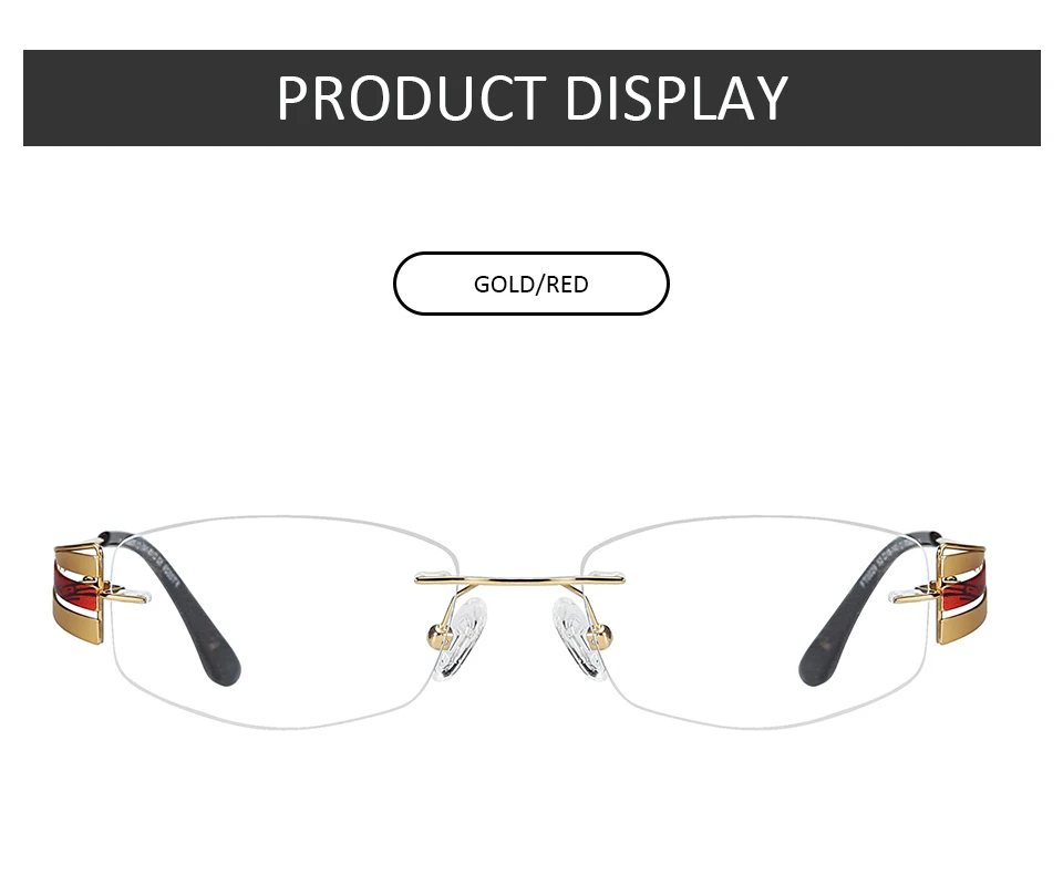 Titanium Rimless Glasses Frames Women 2019 Ultralight Eyeglasses Myopia Computer Optical Glasses Frames Eyewear (3)