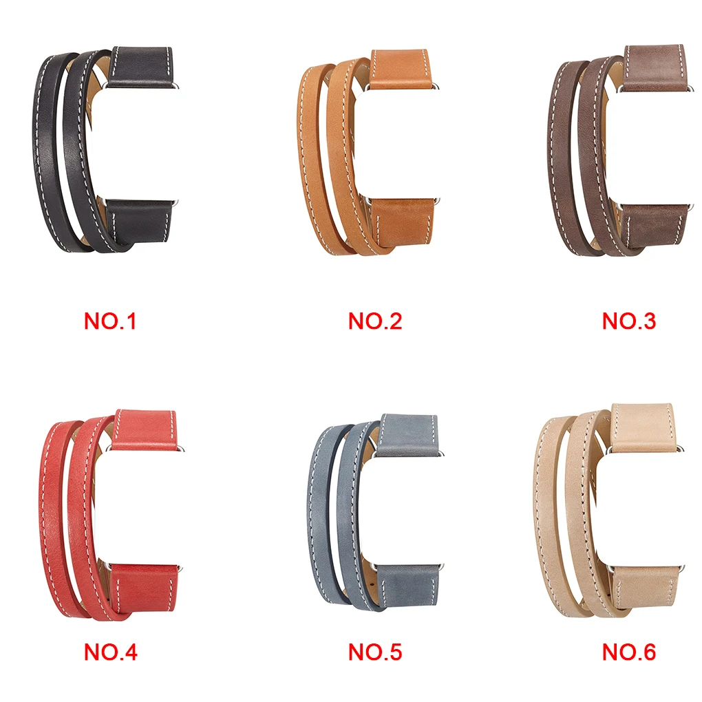 Замена для iWatch1/2/3/4 Кожаный браслет с несколькими полосами однотонные Цвет спортивные часы ремешок на запястье