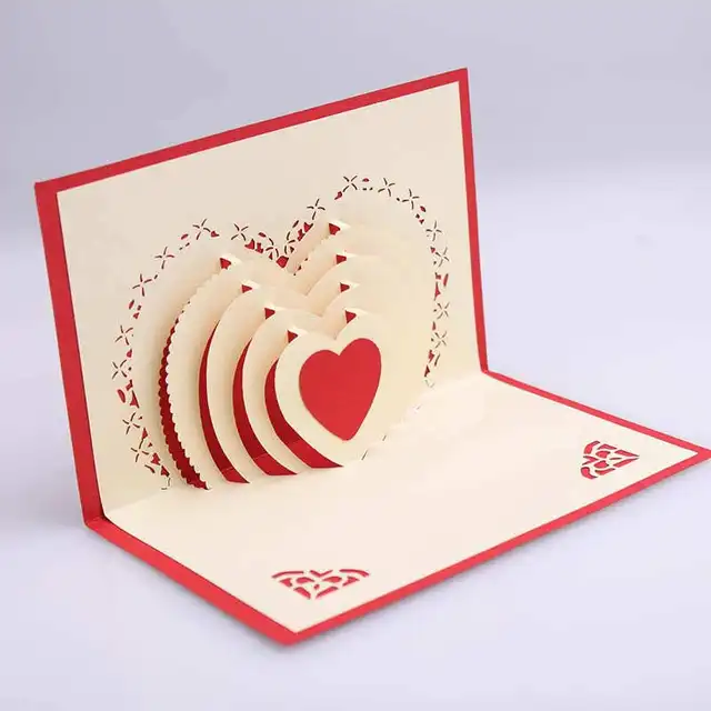 doreenbeads 3d card heart