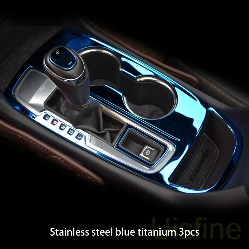 Внутренние специальные декоративные наклейки из нержавеющей стали с центральным управлением для Chevrolet Equinox - Цвет: blue 3pcs